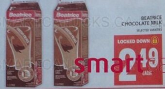 Food Basics BEATRICE CHOCOLATE MILK 1L offer