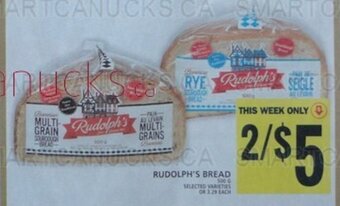 Food Basics RUDOLPH'S BREAD 500 g offer