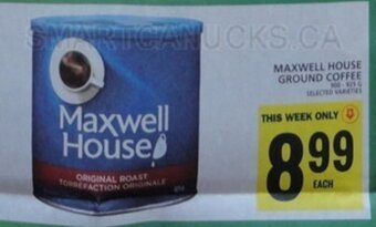 Food Basics MAXWELL HOUSE GROUND COFFEE offer