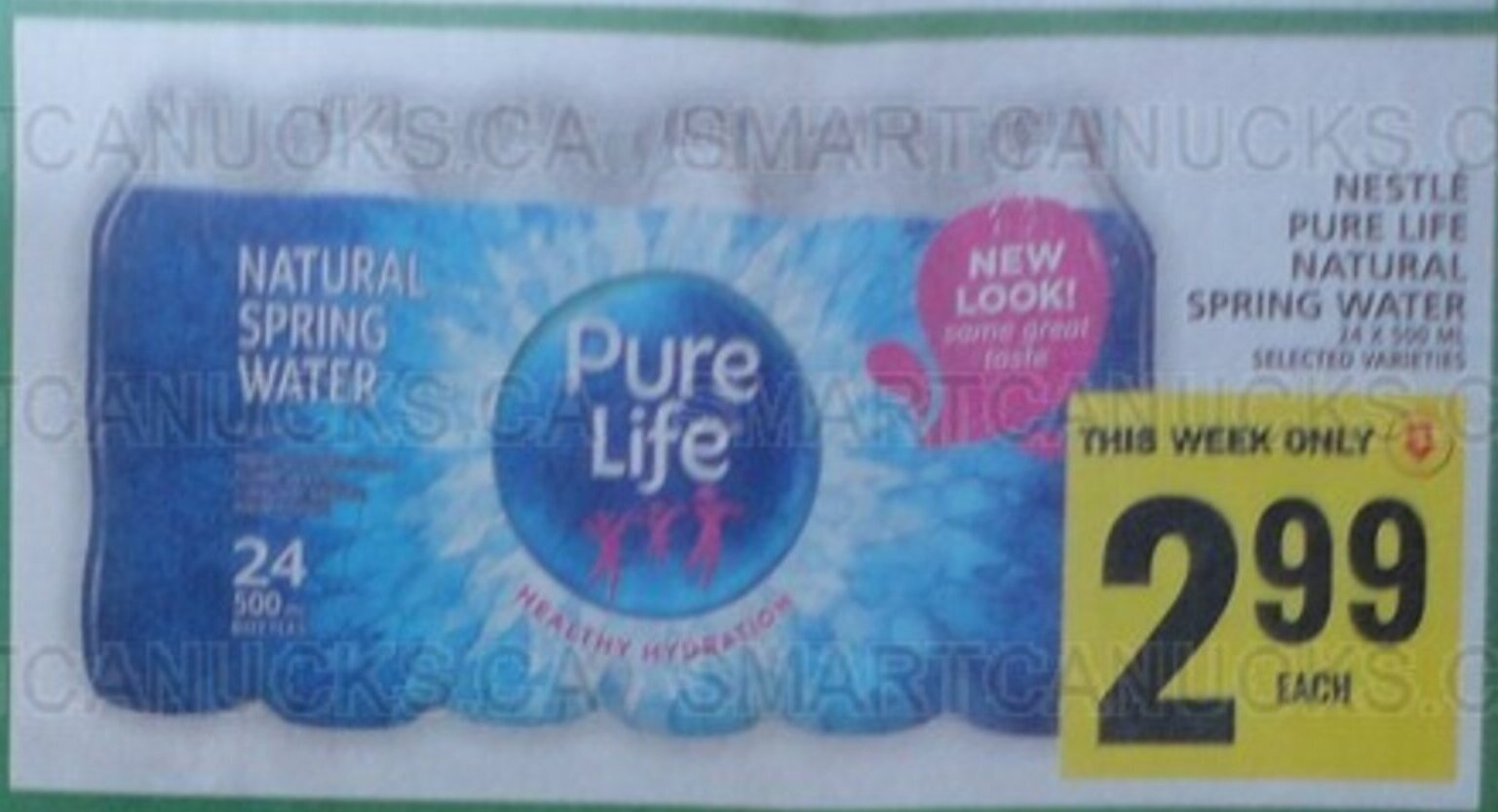 Food Basics NESTLE PURE LIFE NATURAL SPRING WATER 24 x 500 mL offer
