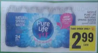 Food Basics NESTLE PURE LIFE NATURAL SPRING WATER 24 x 500 mL offer