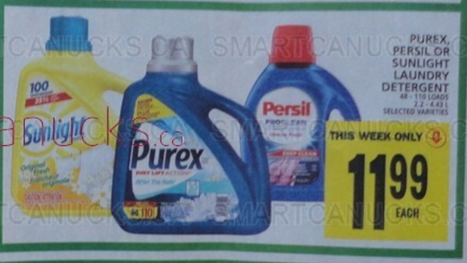 Food Basics PUREX, PERSIL OR SUNLIGHT LAUNDRY DETERGENT offer