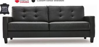 Leon's Kylie leather sofa - coffee offer