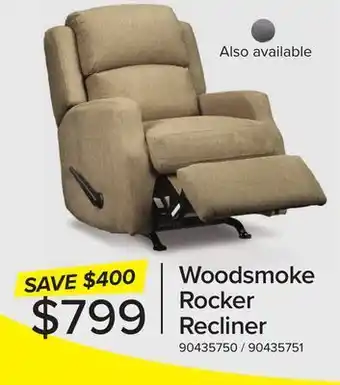 Leon's Woodsmoke rocker recliner offer