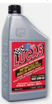 NAPA Auto Parts Lucas sae 20w-50 motorcycle oil offer
