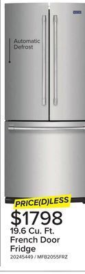 Leon's Maytag stainless steel french door refrigerator (19.6 cu. ft.) - mfb2055frz offer