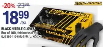 NAPA Auto Parts Challenger black nitrile gloves offer