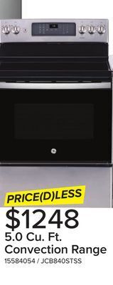 Leon's Ge 5.0 cu. ft. convection range offer