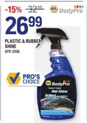 NAPA Auto Parts Napa plastic & rubber shine offer