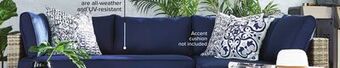 Leon's Caribe 2-piece outdoor sectional and ottoman - navy offer