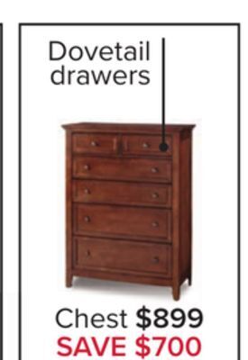 Leon's San mateo 6 drawer chest - tuscan offer