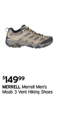 Atmosphere Merrell men's moab 3 vent hiking shoes offer