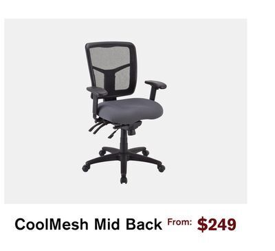 Source Office Furnishings Coolmesh mid back offer