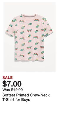 Old Navy Softest printed crew-neck t-shirt for boys offer