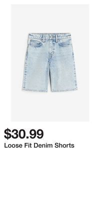 H&M Loose fit denim shorts offer