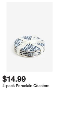 H&M 4-pack porcelain coasters offer