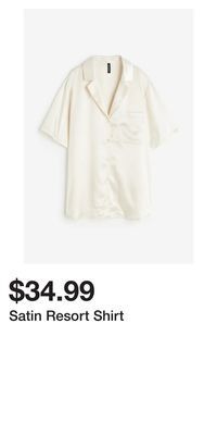 H&M Satin resort shirt offer