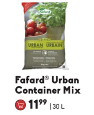 Sheridan Nurseries Fafard® urban container mix offer