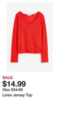 H&M Linen jersey top offer