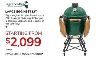 Goemans Appliances Big green egg large egg nest kit offer