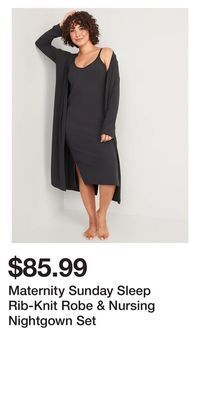 Old Navy Maternity sunday sleep rib-knit robe & nursing nightgown set offer