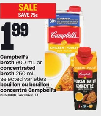 Independent City Market Bouillon, 900 ml ou bouillon concentré campbell's, 250 ml offer