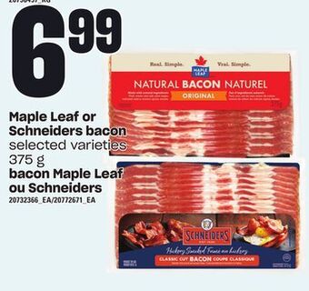 Independent City Market Bacon maple leaf ou schneiders, 375 g offer