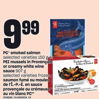 Independent City Market Saumon fumé ou moules, 150 g de l'î.-p.-é. en sauce provençale ou crémeuse au vin blanc pc, 907 g offer