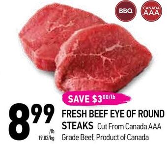 Coppa's Fresh Market Fresh beef eye of round steaks offer