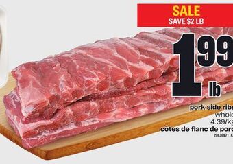 Independent City Market Côtes de flanc de porc offer