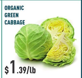 Healthy Planet Organic green cabbage offer