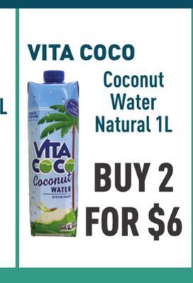 Healthy Planet Vita coco coconut water natural offer
