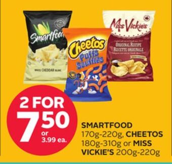 Rexall Smartfood 170g-220g, cheetos 180g-310g or miss vickie's 200g-220g offer