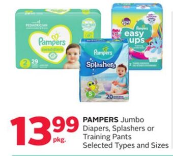 Rexall Pampers jumbo diapers, splashers or training pants offer