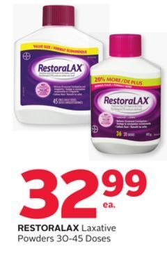 Rexall Restoralax laxative powders 30-45 doses offer