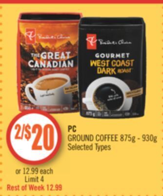 Shoppers Drug Mart Pc ground coffee offer