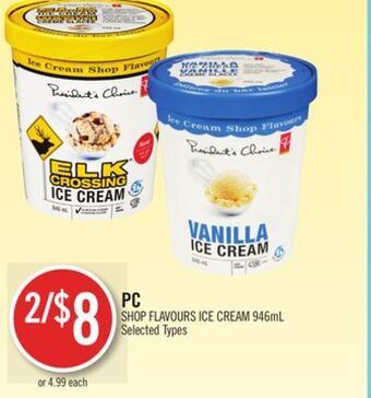 Shoppers Drug Mart Pc shop flavours ice cream offer