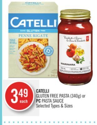 Shoppers Drug Mart Catelli gluten free pasta (340g) or pc pasta offer