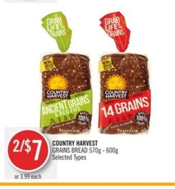 Shoppers Drug Mart Country harvest grains bread offer