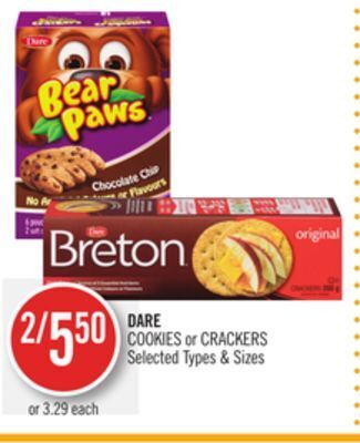 Shoppers Drug Mart Dare cookies or crackers offer
