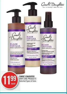 Shoppers Drug Mart Carol's daughter hair care products offer