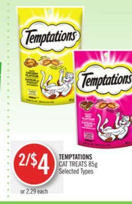 Shoppers Drug Mart Temptations cat treats offer