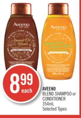 Shoppers Drug Mart Aveeno blend shampoo or conditioner offer
