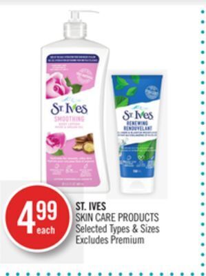 Shoppers Drug Mart St.ives skin care products offer
