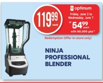 Shoppers Drug Mart Ninja professional blender offer