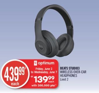 Shoppers Drug Mart Beats studio3 wireless over-ear headphones offer