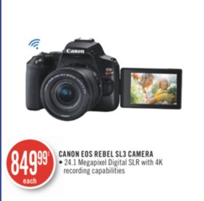 Shoppers Drug Mart Canon eos rebel sl3 camera offer