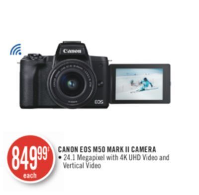 Shoppers Drug Mart Canon eos m50 mark ii camera offer