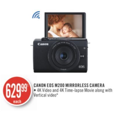Shoppers Drug Mart Canon eos m200 mirrorless camera offer