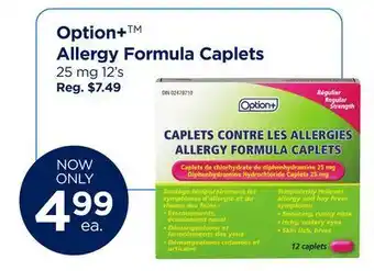 The Medicine Shoppe Pharmacy Option+ allergy formula caplets offer